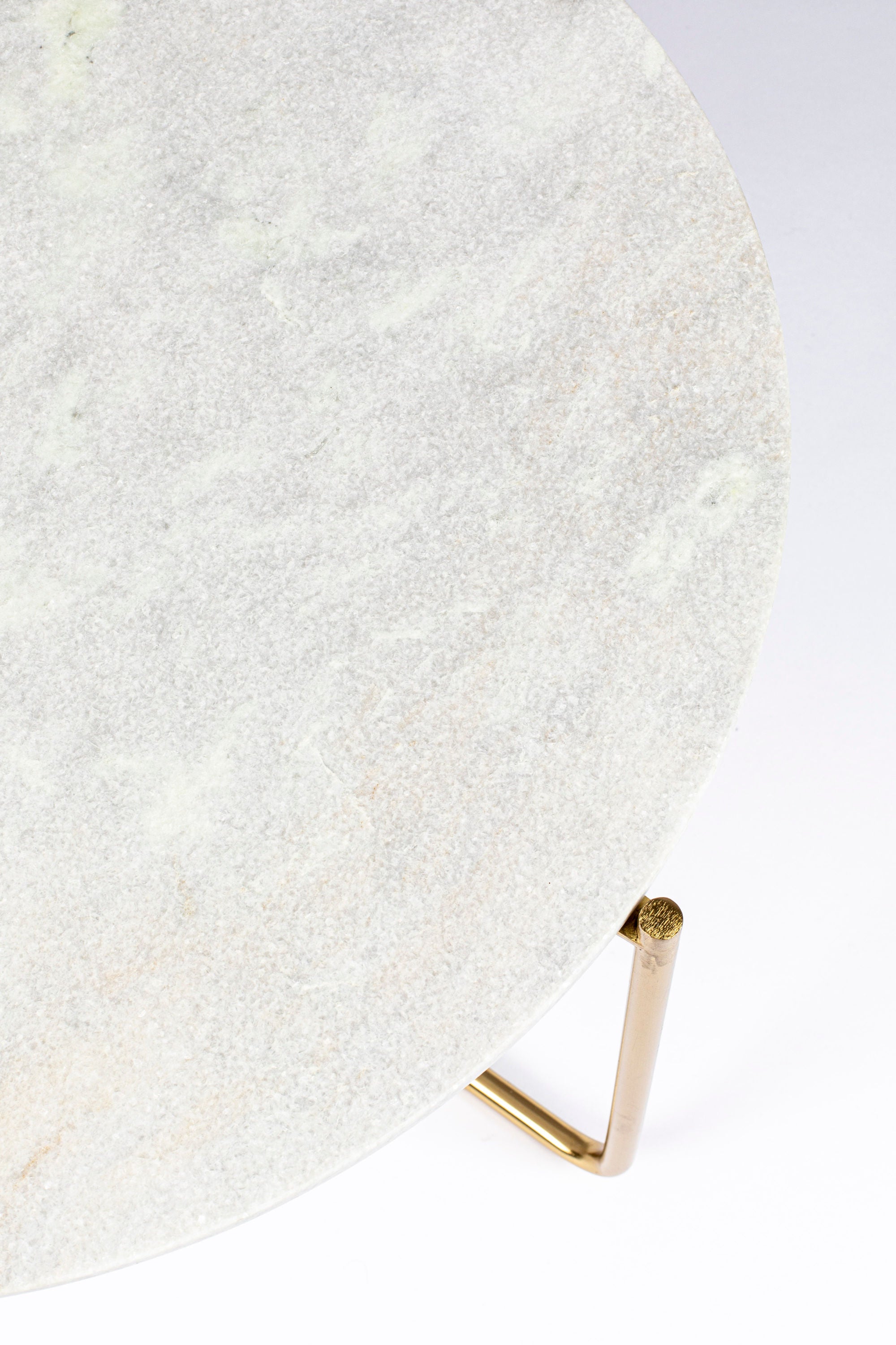 Timpa White Marble & Gold Coffee Table